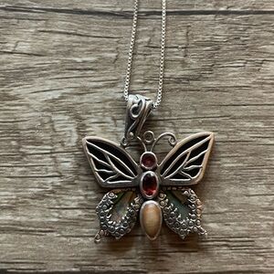 Unique butterfly pendent necklace with chain